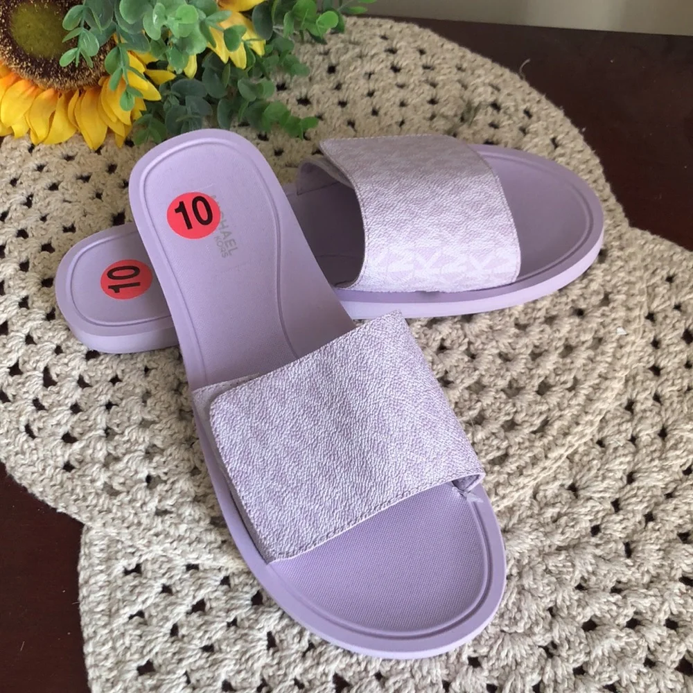 Michael KORS Lavender Slide Sandals SZ 10 - Picture 7 of 7